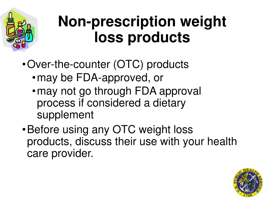 non prescription weight loss products