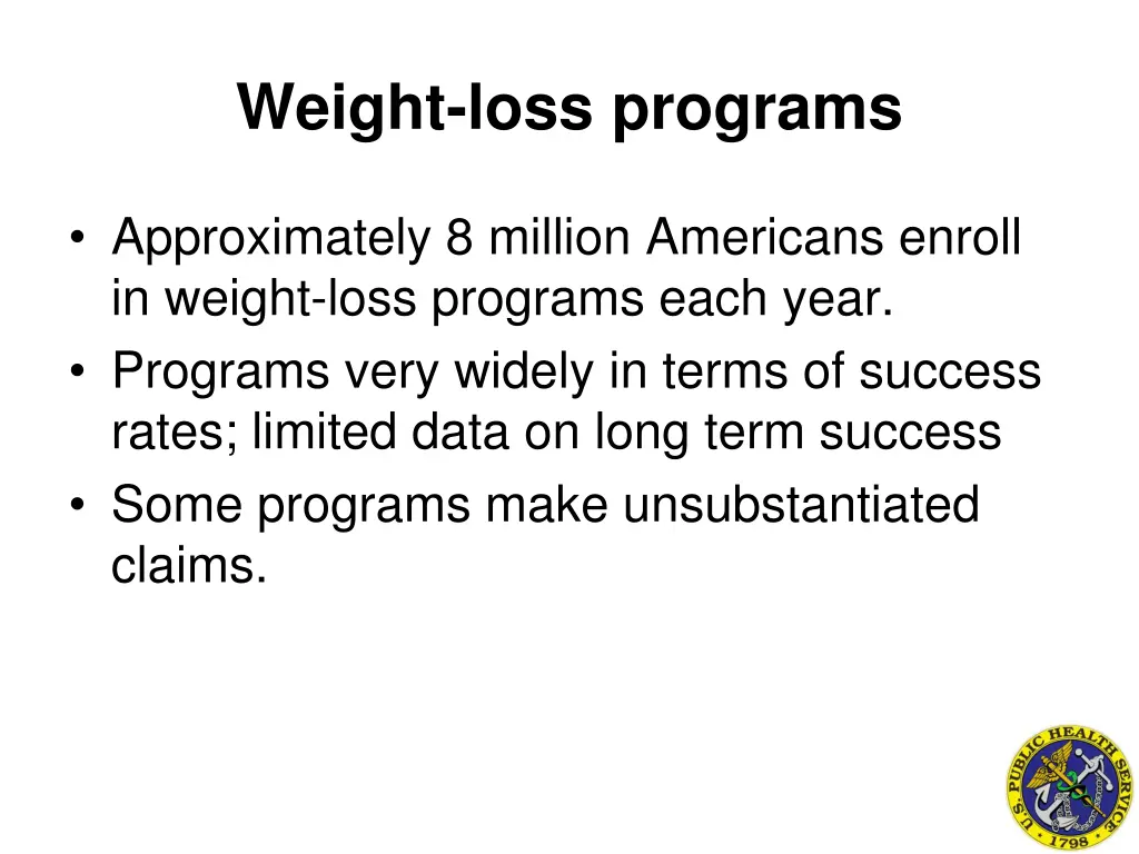 weight loss programs