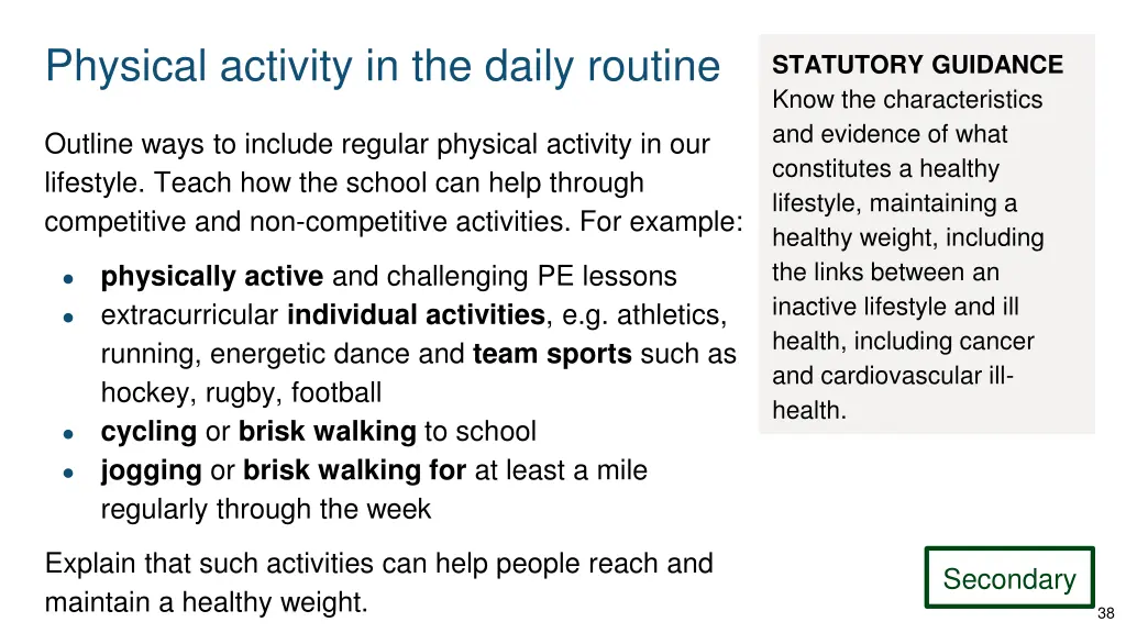 physical activity in the daily routine 1