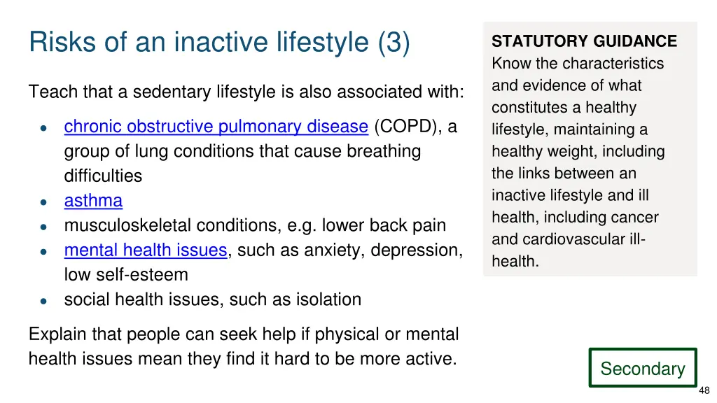 risks of an inactive lifestyle 3