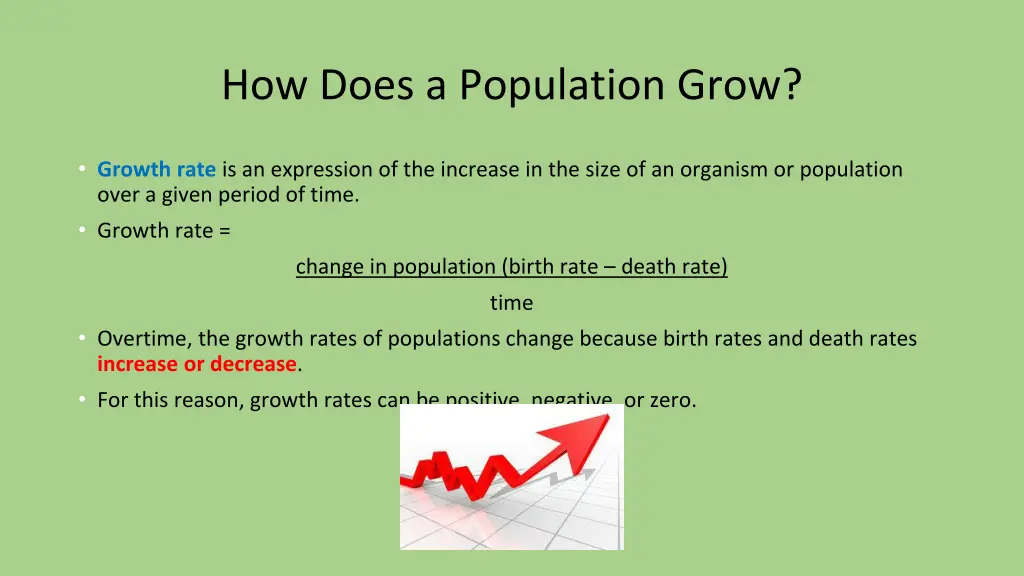 how does a population grow 1