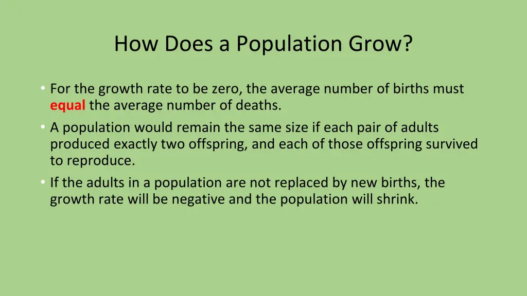 how does a population grow 2