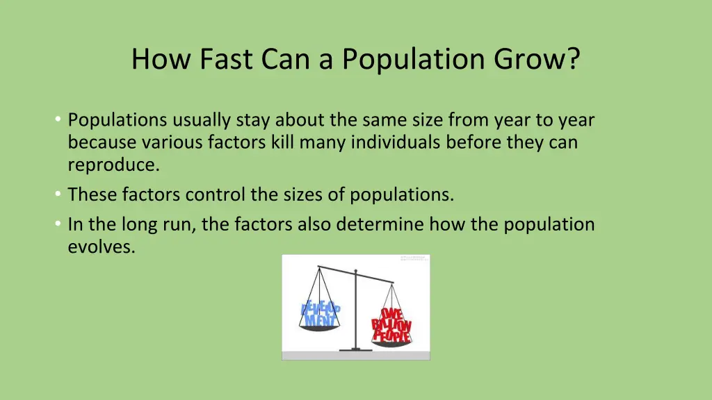 how fast can a population grow