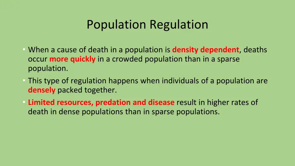 population regulation