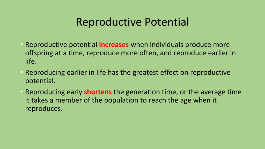 reproductive potential 1