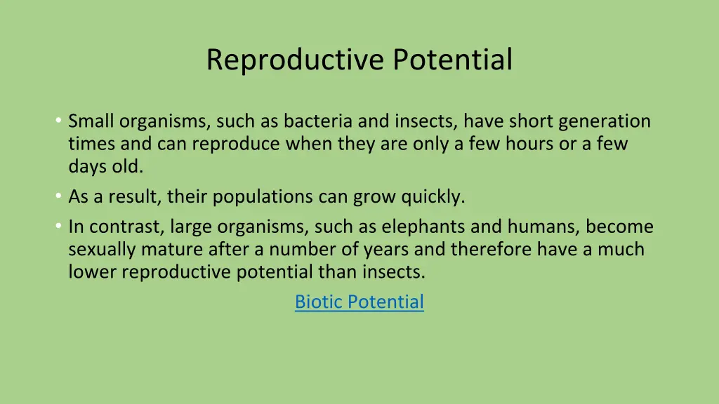 reproductive potential 2