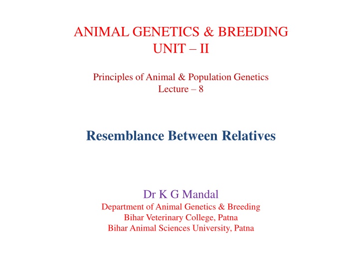 animal genetics breeding unit ii