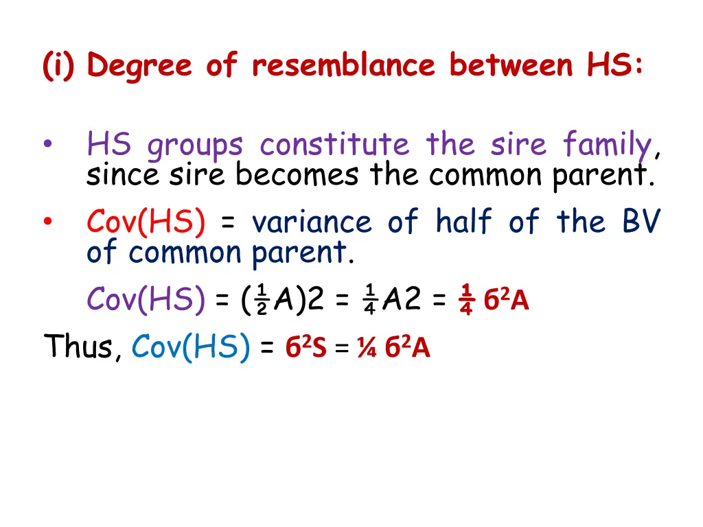 i degree of resemblance between hs hs groups