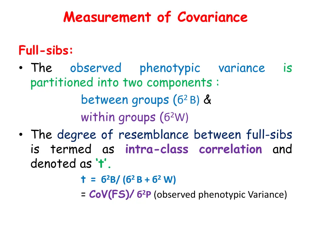 measurement of covariance