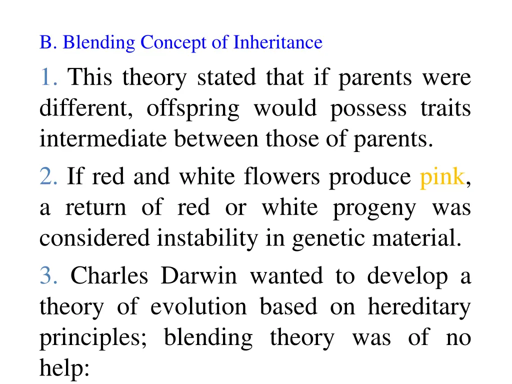 b blending concept of inheritance 1 this theory