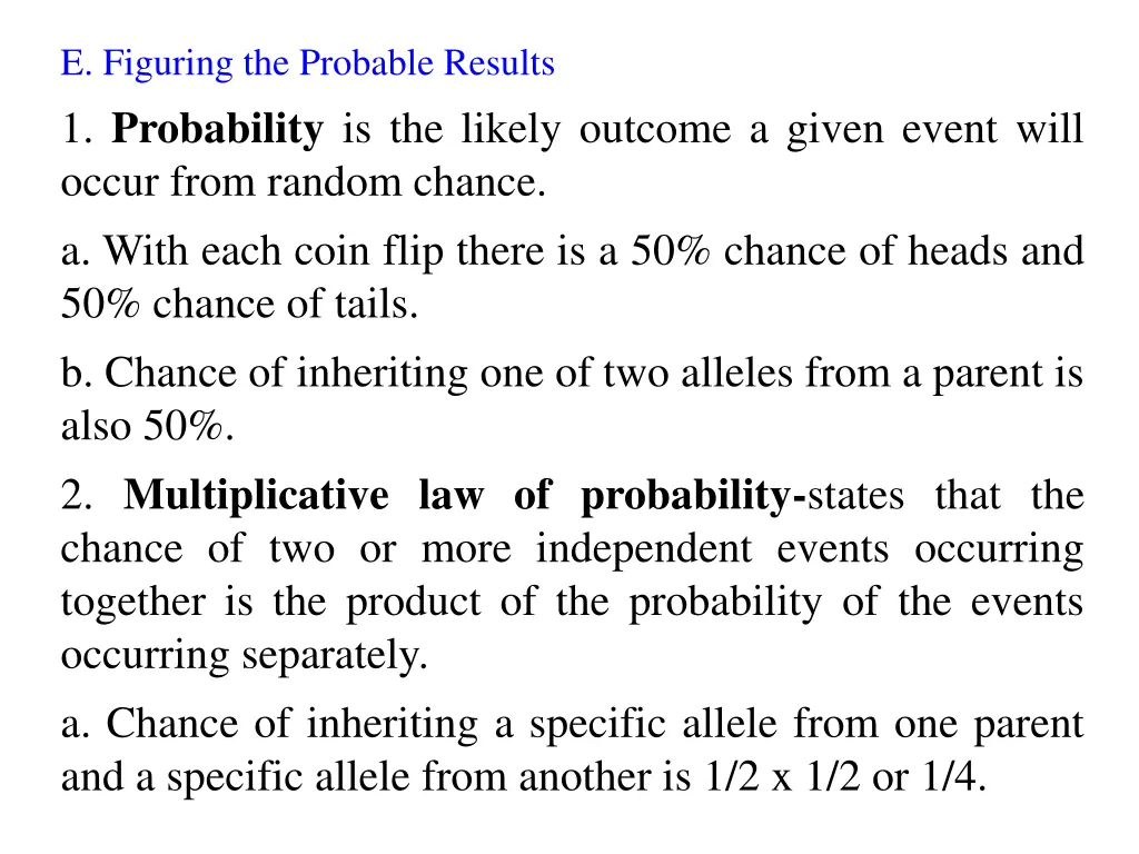 e figuring the probable results 1 probability