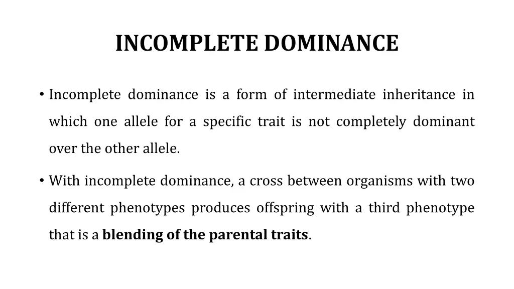 incomplete dominance