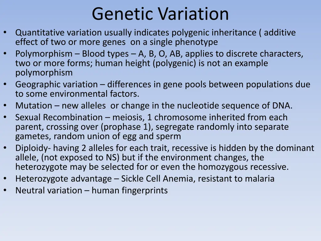 genetic variation