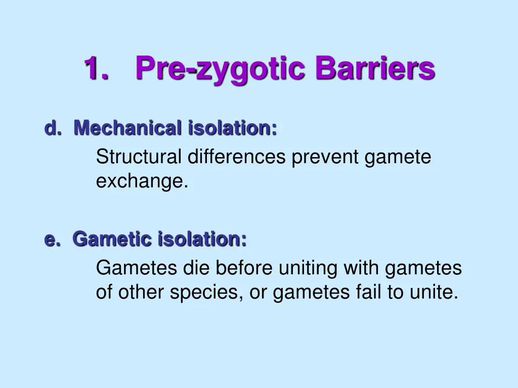 1 pre zygotic barriers 1