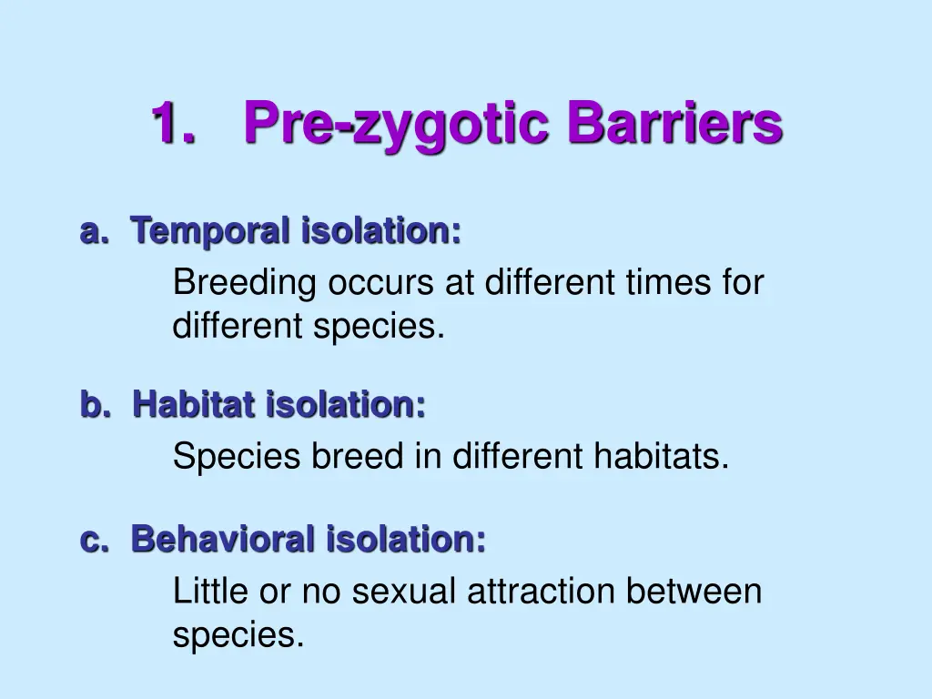 1 pre zygotic barriers