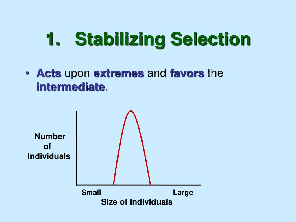 1 stabilizing selection