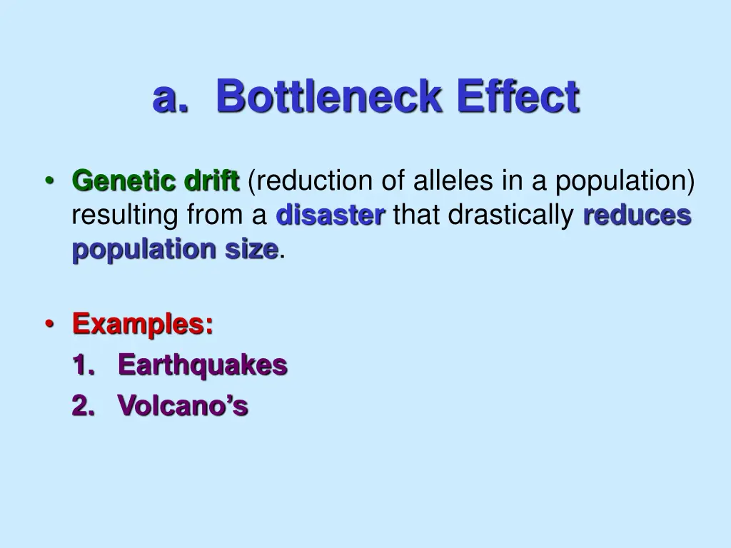 a bottleneck effect