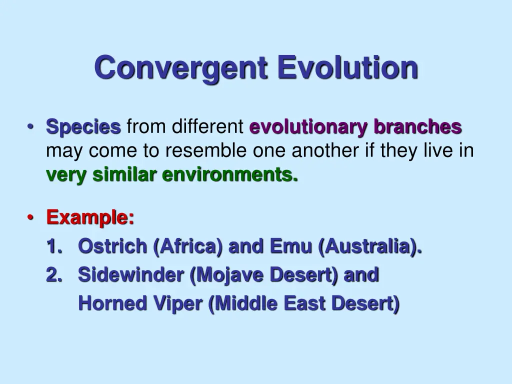 convergent evolution