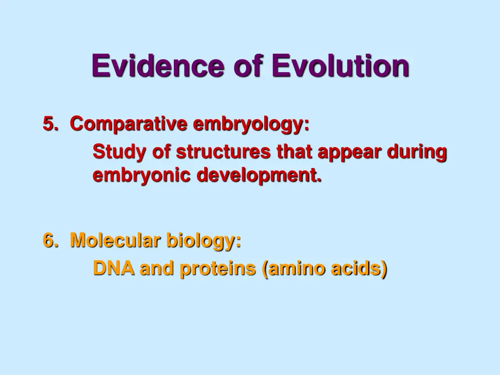 evidence of evolution 2