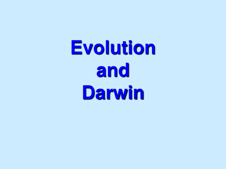 evolution and darwin