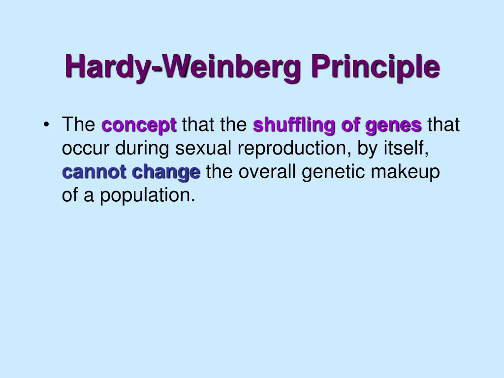 hardy weinberg principle