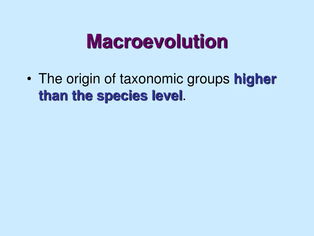 macroevolution