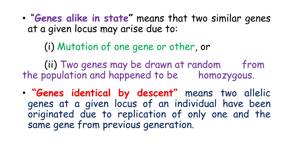 genes alike in state means that two similar genes