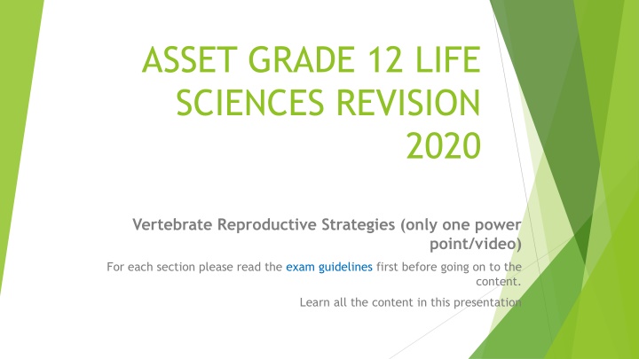 asset grade 12 life sciences revision