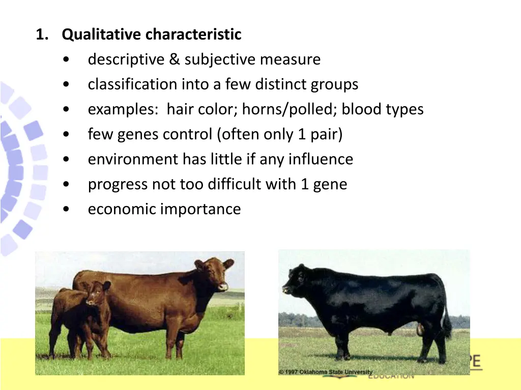 1 qualitative characteristic descriptive