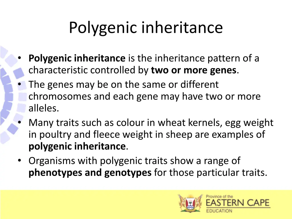 polygenic inheritance