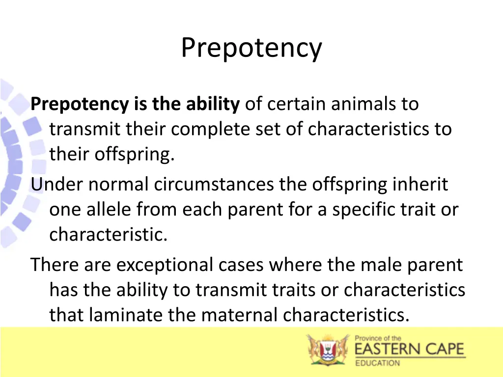 prepotency