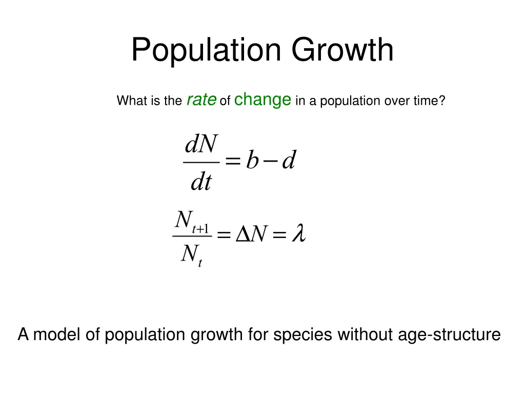 population growth