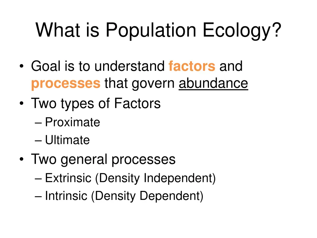 what is population ecology