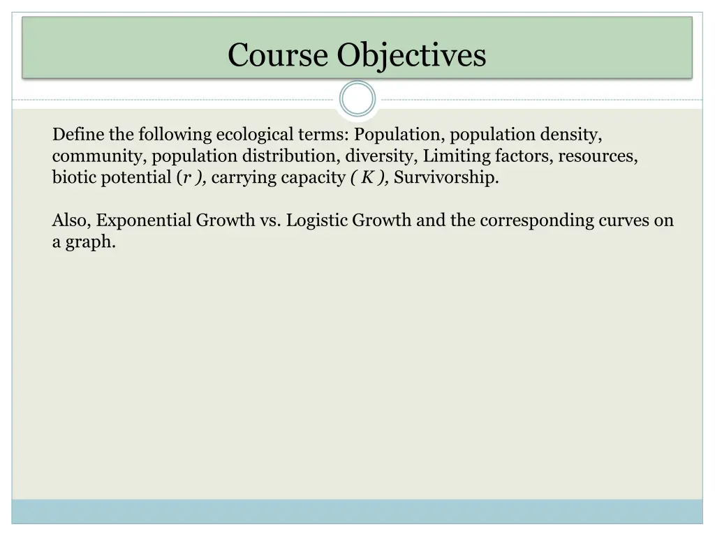 course objectives