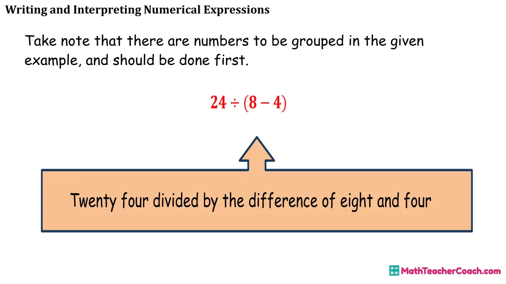 writing and interpreting numerical expressions 20