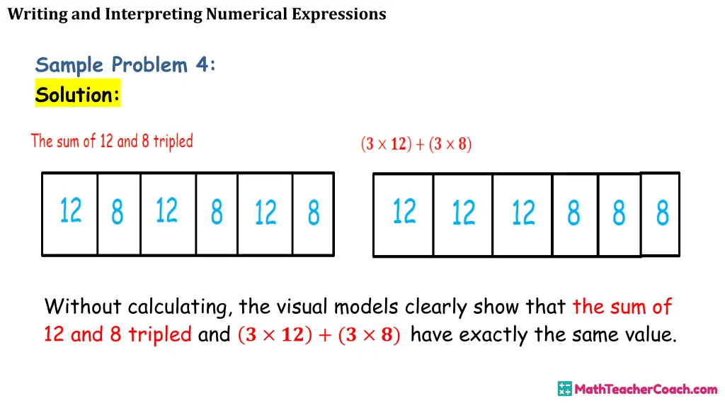 writing and interpreting numerical expressions 29