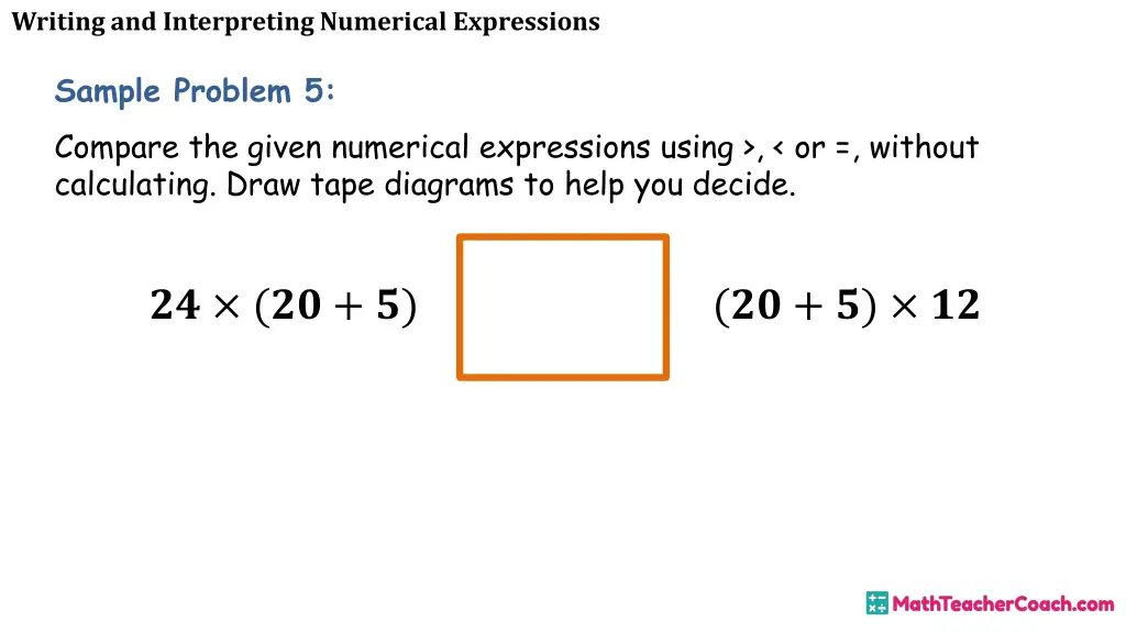 writing and interpreting numerical expressions 30