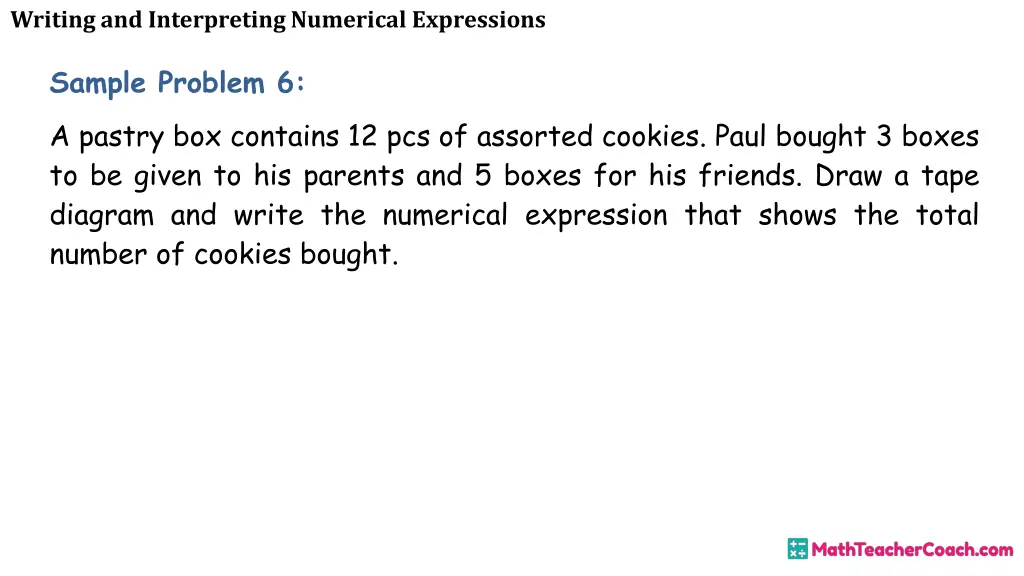 writing and interpreting numerical expressions 33