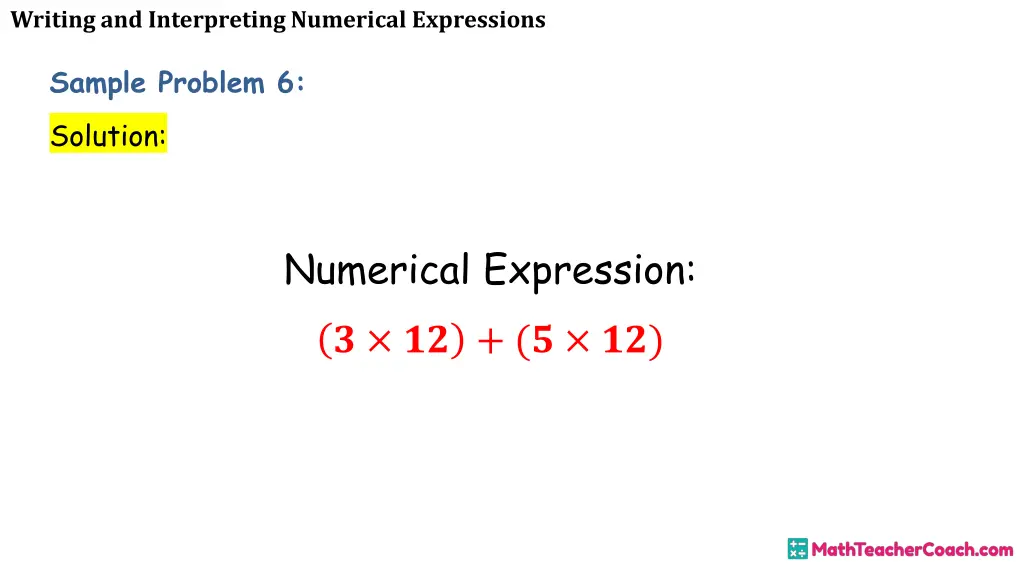 writing and interpreting numerical expressions 35