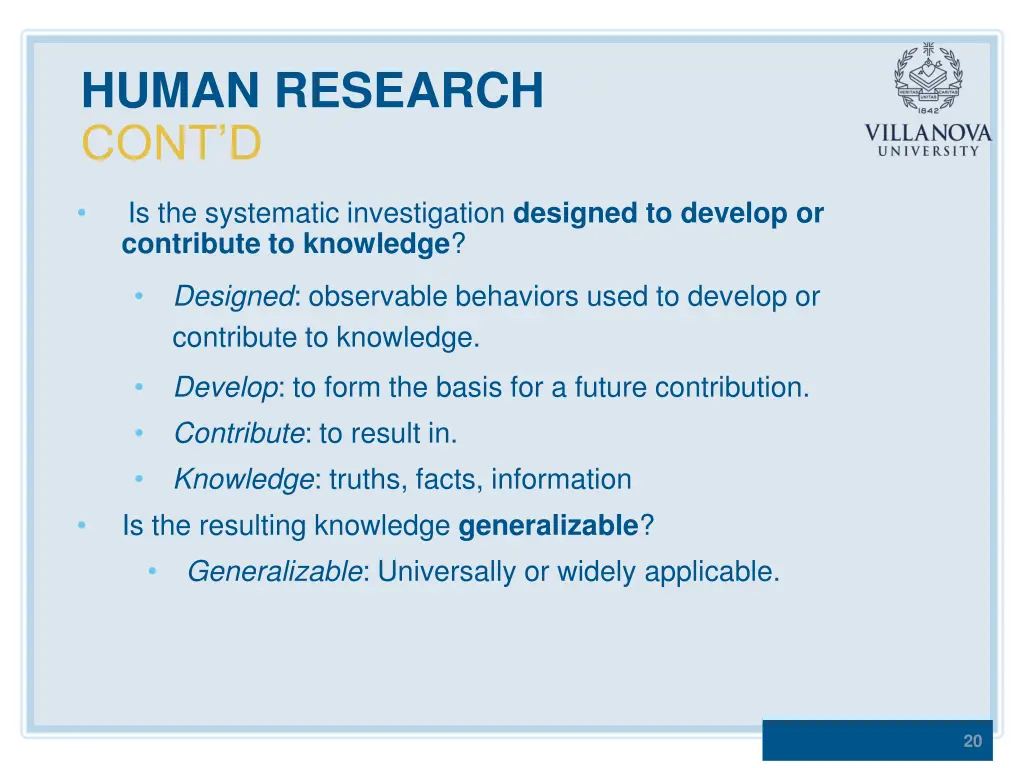 human research cont d