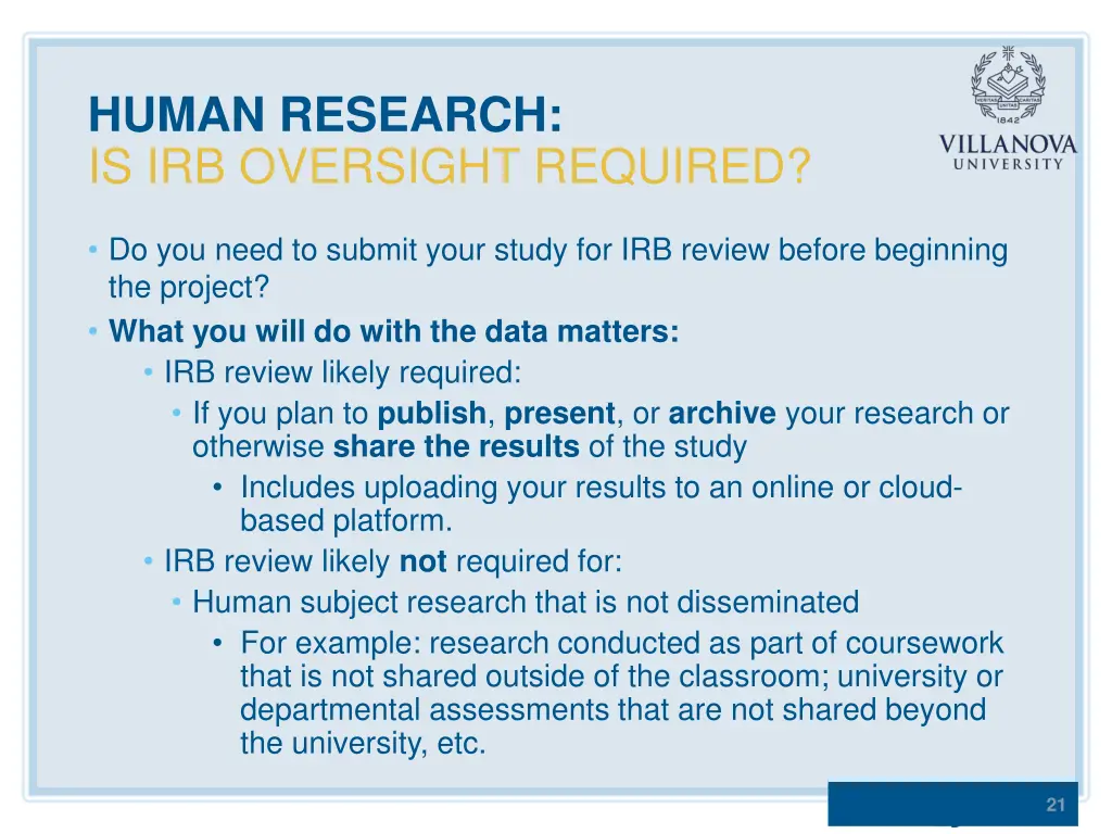 human research is irb oversight required