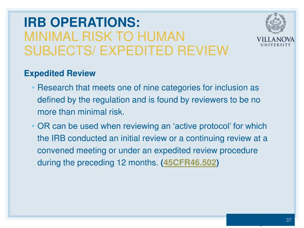 irb operations minimal risk to human subjects