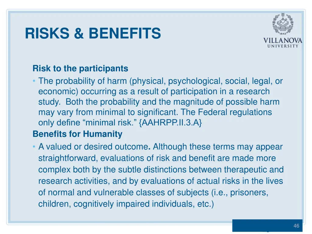 risks benefits