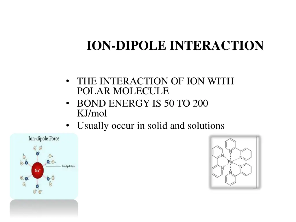 ion dipole interaction