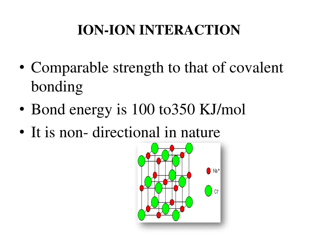 ion ion interaction