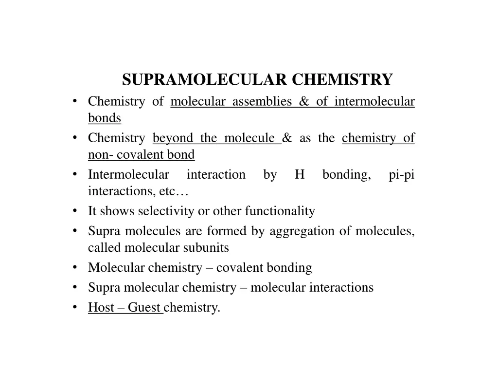 supramolecular chemistry chemistry of molecular