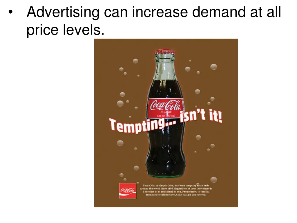 advertising can increase demand at all price