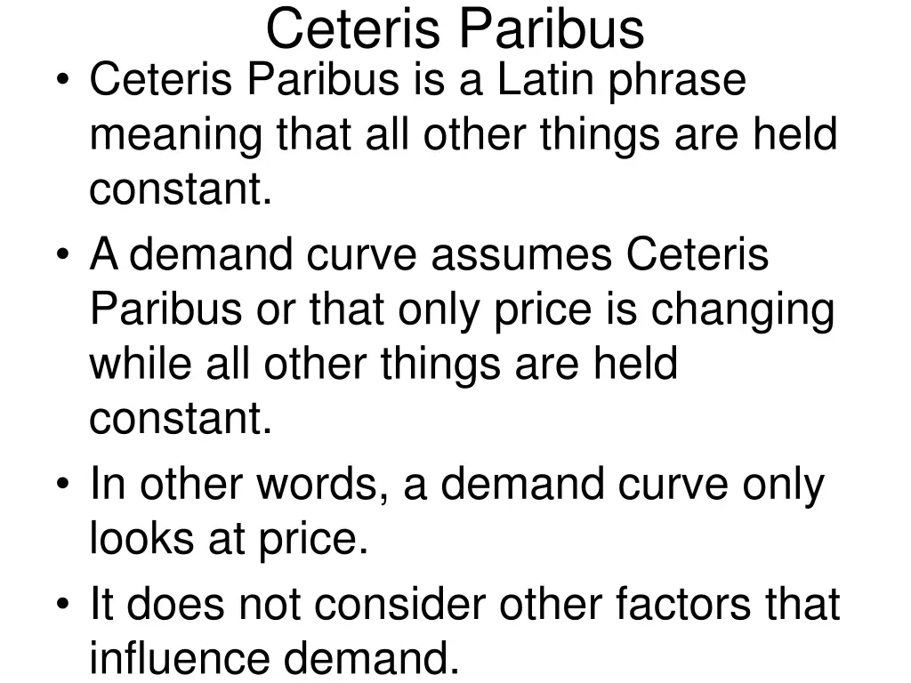 ceteris paribus