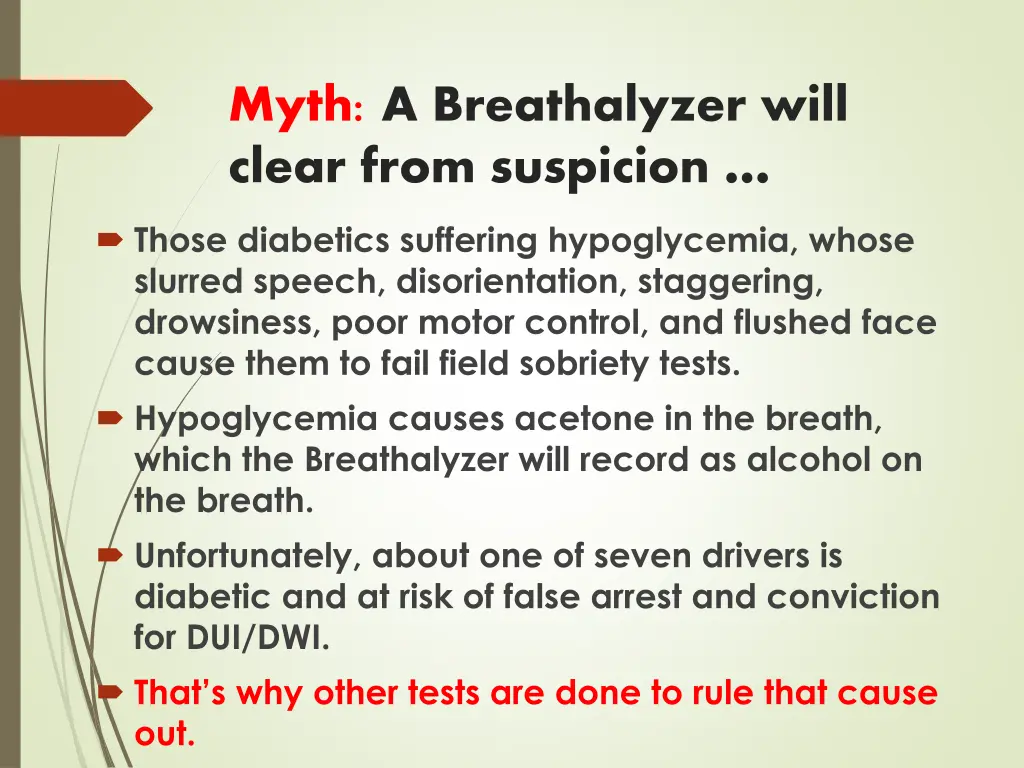 myth a breathalyzer will clear from suspicion