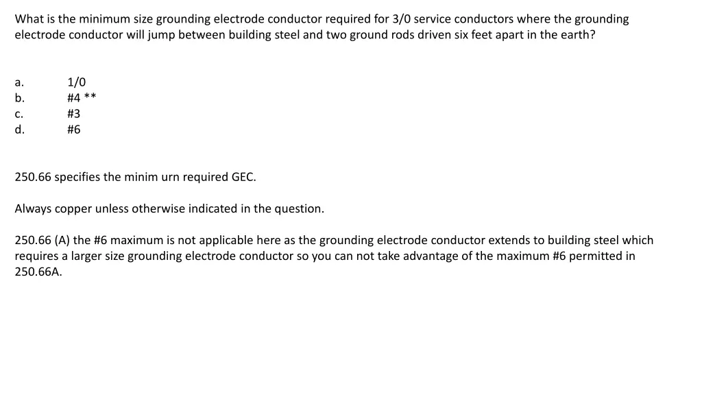 what is the minimum size grounding electrode 1